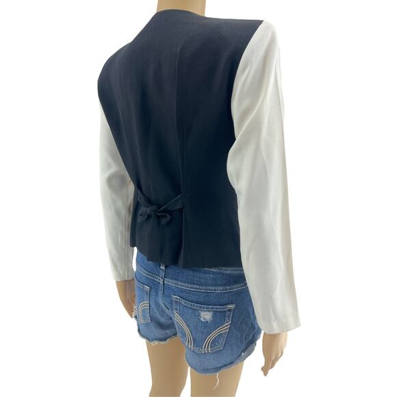 Positive Attitude US 4 American VINTAGE 80s Red Argyle Plaid Dicky Bib Vest Top - Picture 5 of 10